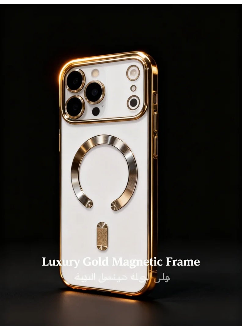 Orange Life iPhone 17 Pro Max Magnetic Stand Case | Luxury Metal Texture Shockproof Full Cover | Camera Protection Lens Guard | Business Fashion Slim Hard Shell - Image 1